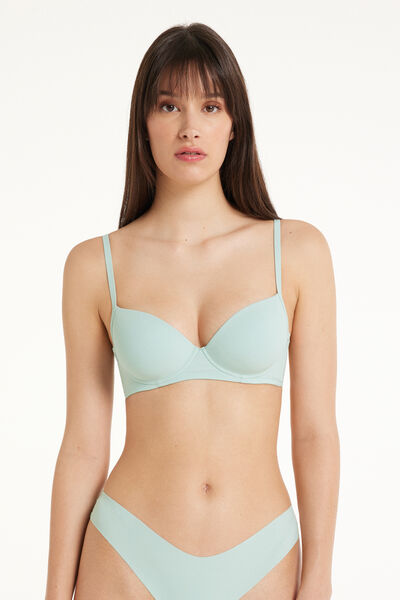 Tezenis Reggiseno Balconette in Microfibra Wien Donna Verde Tamaño 3B