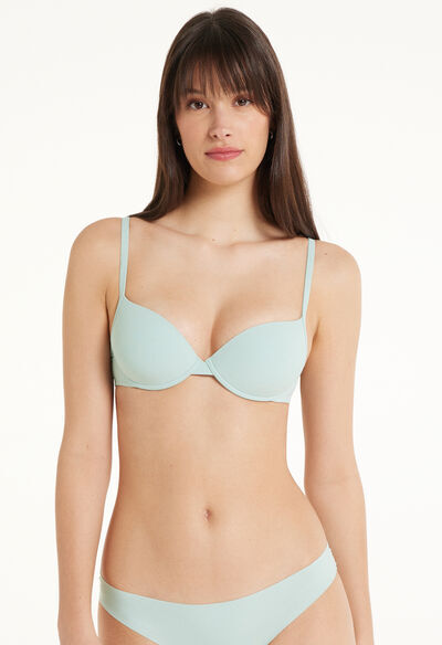 Tezenis Reggiseno Push-Up in Microfibra Athens Donna Verde Tamaño 3B