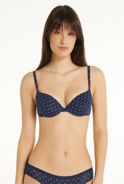 Tezenis Reggiseno Push-up Athens Stampato Donna Blu Tamaño 4C