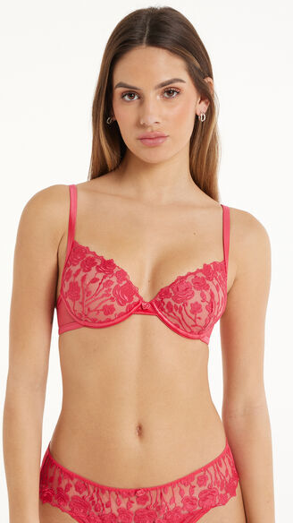 Tezenis Reggiseno Push-up Athens Red Passion Lace Donna Rosso Tamaño 2C