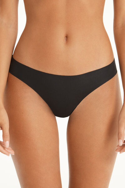 Tezenis Brasiliano senza cuciture in cotone Donna Nero Tamaño XS