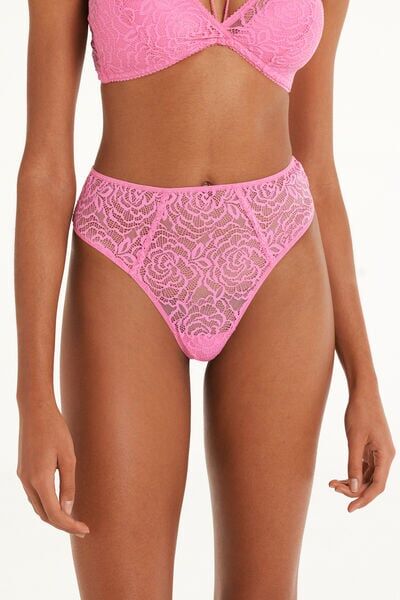 Tezenis Brasiliano Sgambato Vita Alta After Midnight Lace Donna Rosa Tamaño M