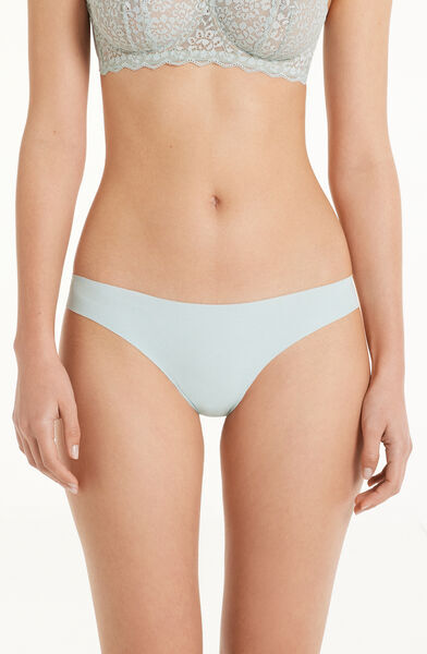 Tezenis Brasiliano in Cotone Taglio Vivo e Pizzo Riciclato Donna Verde Tamaño M