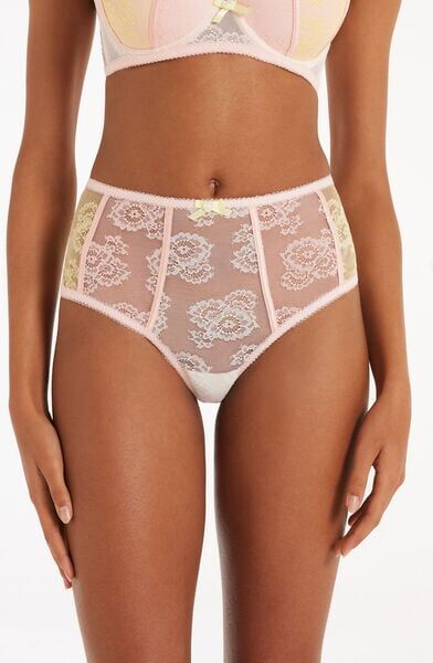 Tezenis Culotte Alta Sunset Lace Donna Rosa Chiaro Tamaño L