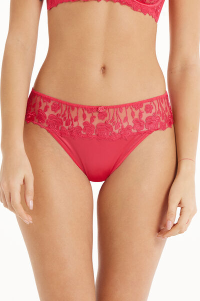 Tezenis Slip Red Passion Lace Donna Rosso Tamaño L