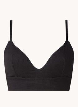 Sam Friday Bruna voorgevormde bralette met ribstructuur - Zwart