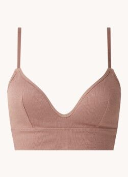 Sam Friday Bruna voorgevormde bralette met ribstructuur - Taupe