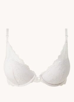 Sam Friday Demi voorgevormde push-up bh met overlay van kant - Creme