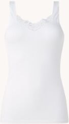 Mey Emotion Elegance singlet met inzet van kant - Wit