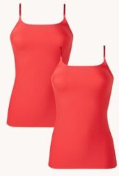 Ten Cate Secrets naadloze singlets in 2-pack - Rood