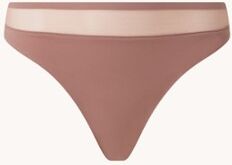 Marie Jo Louie naadloze string met mesh - Taupe