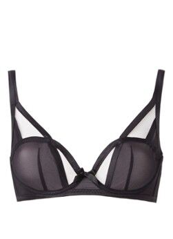 Agent Provocateur Joan balconette bh met mesh - Zwart