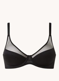 Agent Provocateur Lucky voorgevormde demi bh met overlay van mesh - Zwart