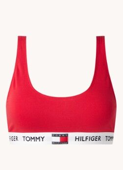 Tommy Hilfiger Bralette met logoband - Rood