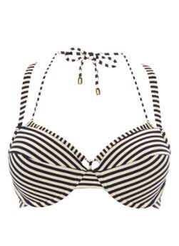 marlies | dekkers marlies   dekkers Holi Vintage push-up balconette bikinitop met streepprint - Donkerblauw
