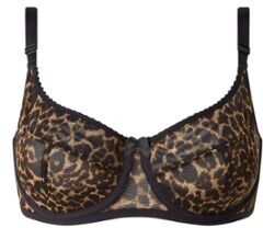 marlies | dekkers marlies   dekkers Peekaboo balconette bh van mesh met panterprint - Lichtbruin