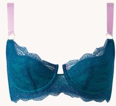 Dora Larsen Lila Lace balconette bh van kant - Donkergroen