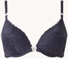 Hunkemöller Maya push-up bh met kant - Blauw