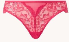 Hunkemöller Meghan tanga van kant - Roze