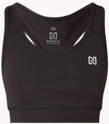 NIKKIE Sport bh met logo en light support - Zwart