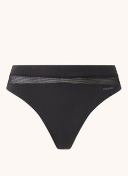 Calvin Klein Infinite Lace naadloze string - Zwart