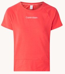 Calvin Klein Pyjamatop met logo - Koraalrood