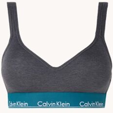 Calvin Klein Modern Cotton voorgevormde push-up bh met logoband - Donkergrijs