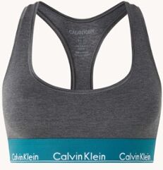 Calvin Klein Bralette met logoband - Grijs