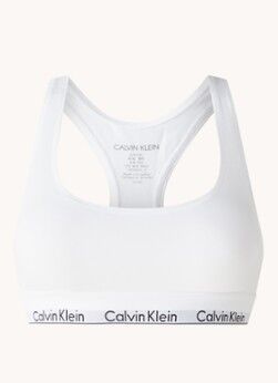 Calvin Klein Modern Cotton bralette met logoband - Wit