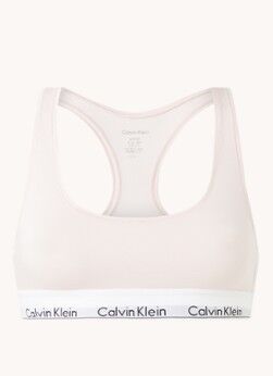 Calvin Klein Modern Cotton bralette met logoband - Lichtroze