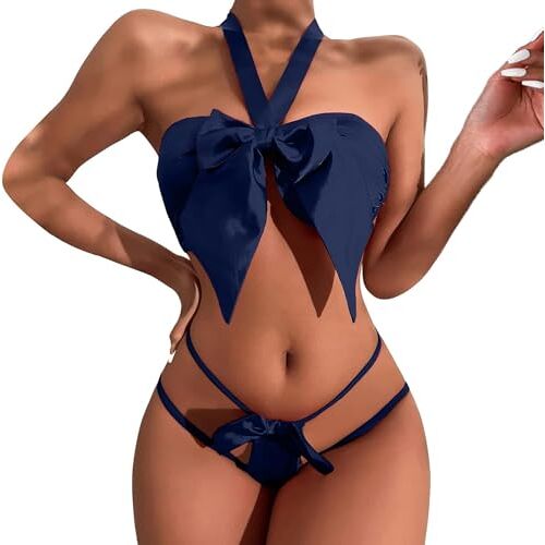 MAUXpIAO Sexy lingerie voor dames ondeugende sexy lingerie en sexy kleding dames ondergoed sexy kanten body met strik lingerie set sexy set voor brutale vrouwen sexy lingerie open babydoll s