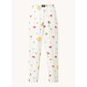 Snurk Bloom pyjamabroek van biologisch katoen met bloemenprint - Wit