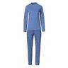 By Louise By Louise Dames Pyjama Set Lange Mouw + Broek Blauw Maat: M