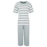 By Louise By Louise Dames Capri Korte Pyjama Set Mint Groen Maat: L