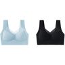 Bonseor Zenchic Bra Fashion Deep Cup Bra Summer Push Up Wireless Bra Summer Push Up Wireless Bra (L,2PCS-G)