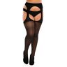 BIGGI BIG Heaven 20 Ouvert panty grote maten, zwart, 5XL grote maten