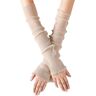 ZQUZEMS Zon Bescherming Mouwen 2Pcs Mesh Kant Arm Mouwen Zon Bescherming Arm Warmer Sport Hand Cover Vrouwen, Beige, Eén maat