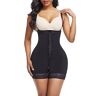 Generic Shapewear Body Shaper voor dames Tummy Control Full Body Fajas Colombianas met ritshaken (kleur: huid, maat: M) (huid 5X) (zwart 5X)