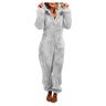 Generic Winter Warm Onesie Pluche Gezellige Onesie Pyjama Gezellige Jumpsuit Teddy Fleece Onesie Jumpsuit Teddy Fleece Onesie Trainingspak Bodysuit Onesie Pyjama Over, Grijs-a, M