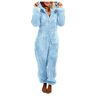 Generic Winter Warme Onesie Pluche Gezellige Onesie Pyjama Gezellige Jumpsuit Teddy Fleece Onesie Jumpsuit Teddy Fleece Onesie Onesie Trainingspak Bodysuit Onesie Pyjama Over, Lichtblauw-f, 3XL