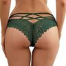 Générique 2024 AI Nieuwe Warme Slipjes voor Vrouwen Gehaakte Lace Up Panty Sexy Hollow Out Ondergoed Bodysuit Peettante Jongen, Groen, S