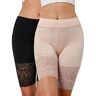 RITOSTA Slip Shots Anti Chafing Ondergoed Naadloze Kant Dames Veiligheid Boxer Shorts Katoen Anti Chafing Knickers Vrouwen Jongen Shorts Leggings voor Onder Jurken, Huid+zwart, M