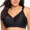 Glamorise Dames T-Shirt Bra, zwart, 105E