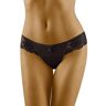 Wolbar Dames sexy tanga-strings kant korsetslip slip slip met diepe heuplijn WB09, zwart, L, zwart, L