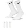 Conjunto de 3 pares de meias Nike Everyday Branco Unisexo - SX7676-100 Branco S unisex