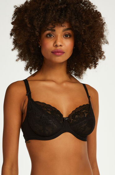 Hunkemöller Niet-voorgevormde beugel bh Maya Zwart  - Zwart - Size: D80