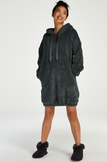 Hunkemöller Snuggle Fleece Jurk Oodie Groen  - Groen - Size: XL