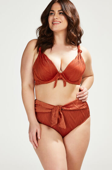 Hunkemöller Hoog bikinibroekje Galibi I AM Danielle Oranje  - Oranje - Size: XL