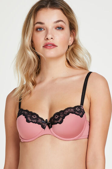 Hunkemöller Voorgevormde beugel bh Secret lace Roze  - Roze - Size: E85