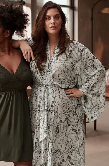 Hunkemöller Kimono Chiffon I AM Danielle Groen  - Groen - Size: XL/XXL